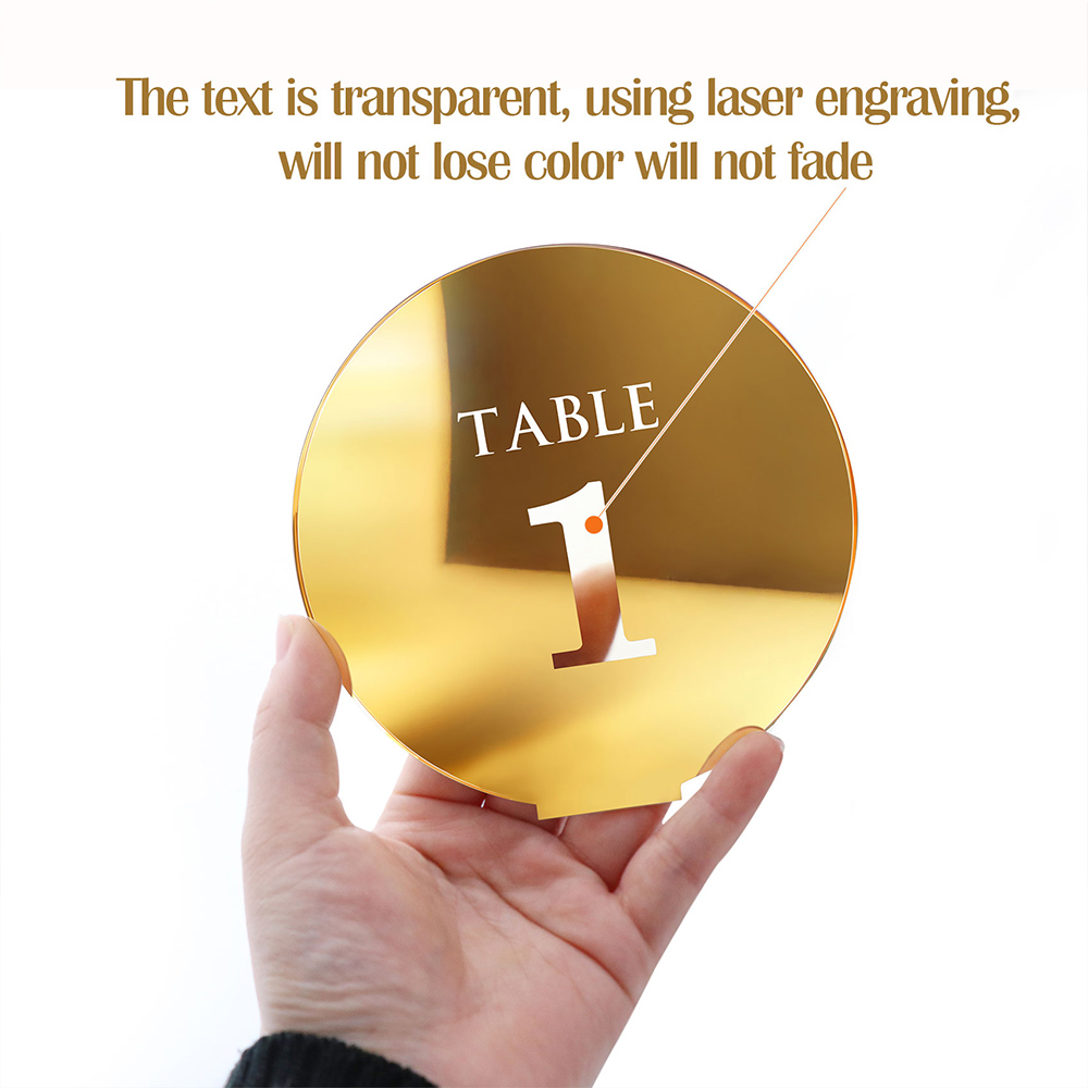 結婚式,誕生日,パーティーの装飾,ベースシート,レセプション - Table Number Gold のレビューと価格