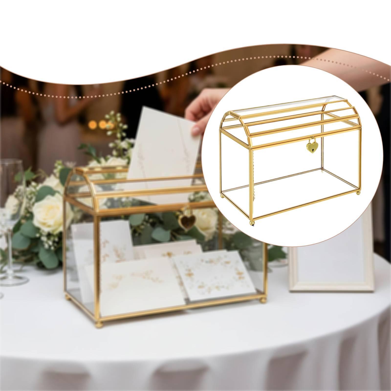 ガラス製ウェディングカードボックス収納容器 イベント卒業パー - Wedding Card Box のレビューと価格